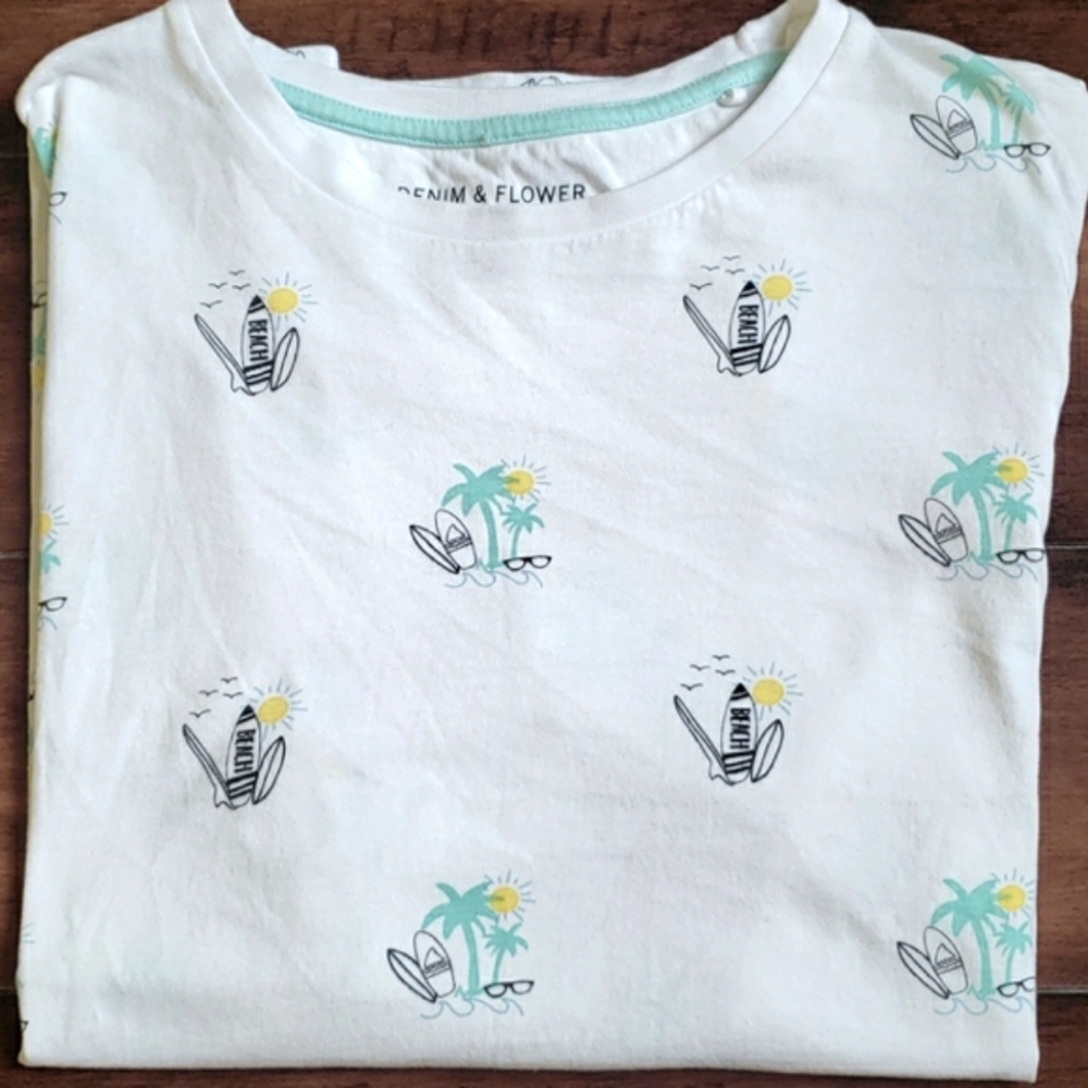 Denim & Flower Surf Graphic Tee